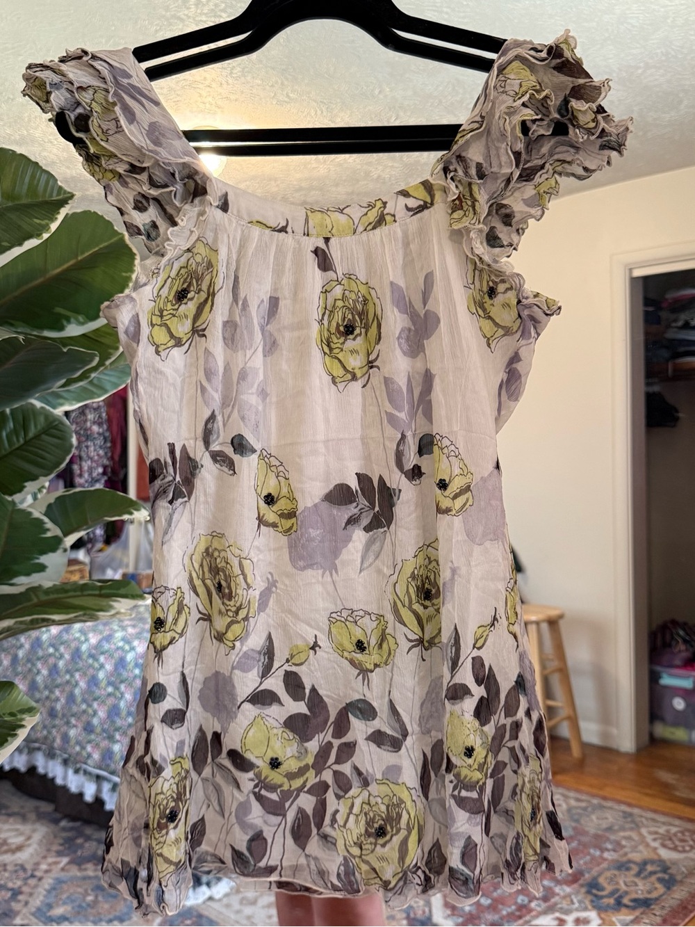 Temptation Y2K floral & beaded blouse
